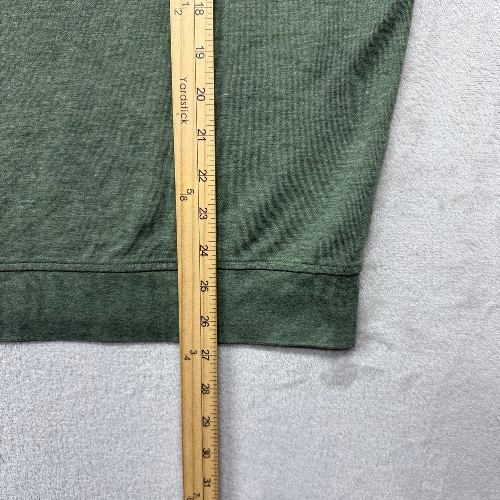 Collars & Co. Pullover Mens Large Green Heatered Cotton Quarter Zip Modal Blend - Picture 6 of 9